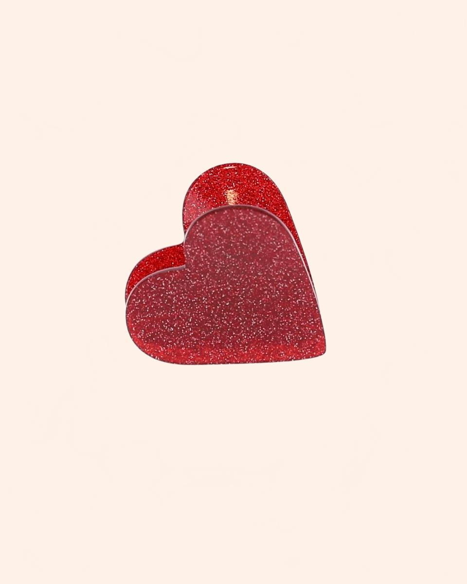 35109 pince glitter coeur rouge bd01