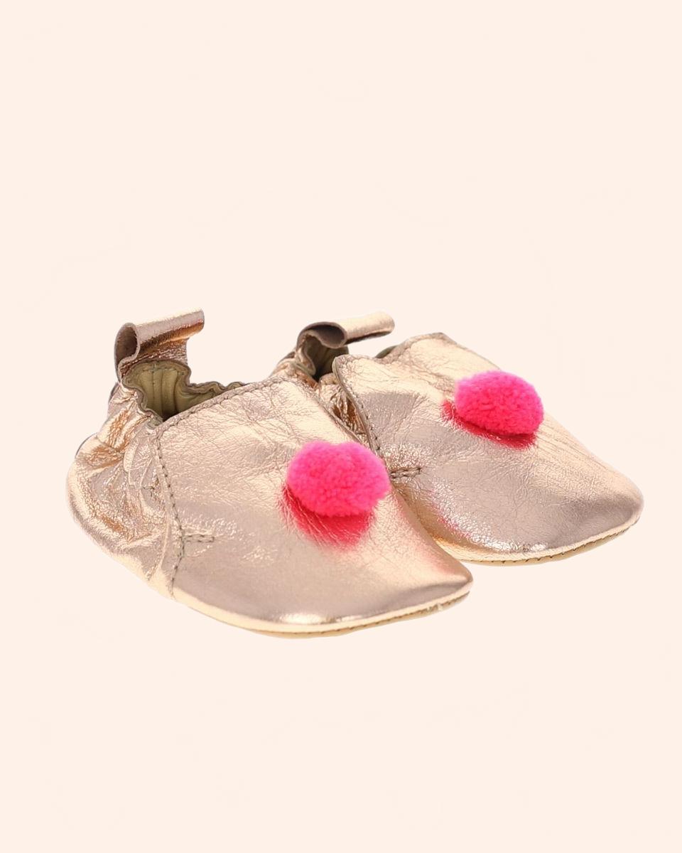 35231 chaussons rame pompon fluo 0 6m bd02 3