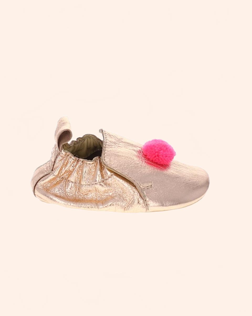 35231 chaussons rame pompon fluo 0 6m bd04 3