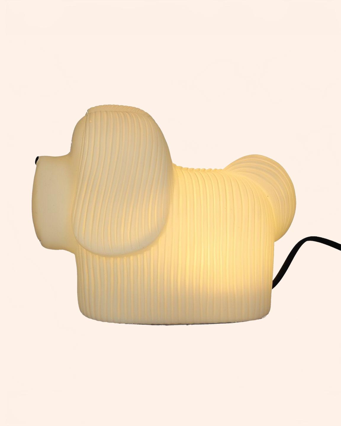 36373 lampe chien terrier blanc bd02