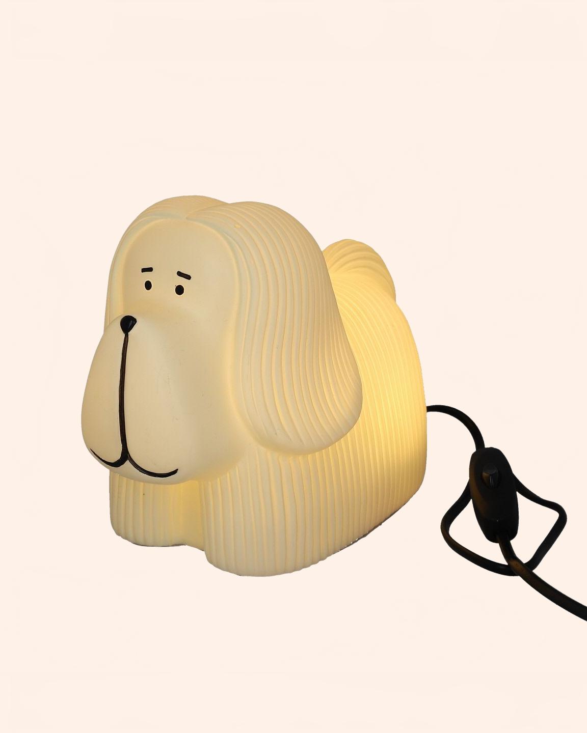 36373 lampe chien terrier blanc bd03