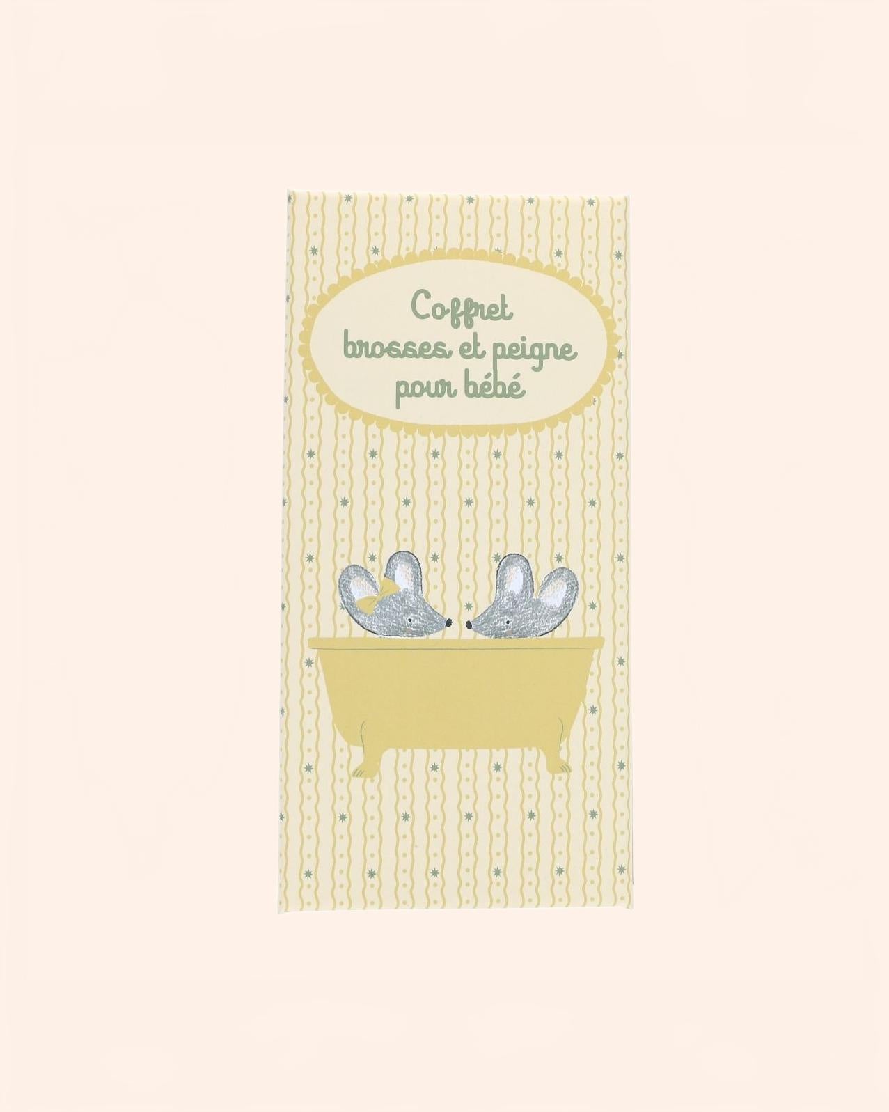 38275 coffret bebe brosses peigne petite souris bd01