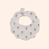 38402 bavoir bandana fleurs bleu joli paon 4 