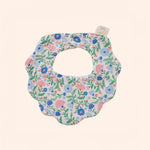 38404 bavoir bandana eponge fleurs bleu joli paon 3 