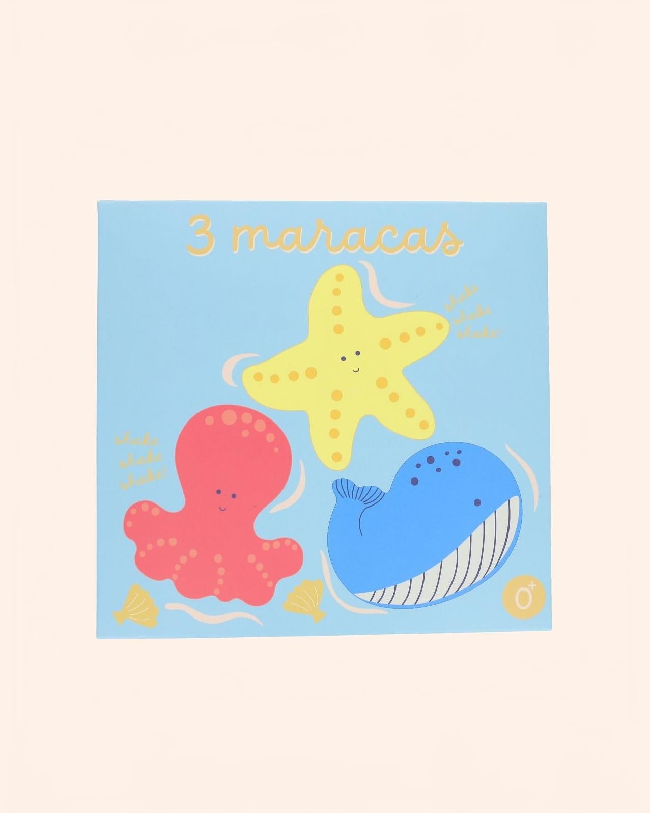 38752 set 3 maracas bois animaux marins bd01