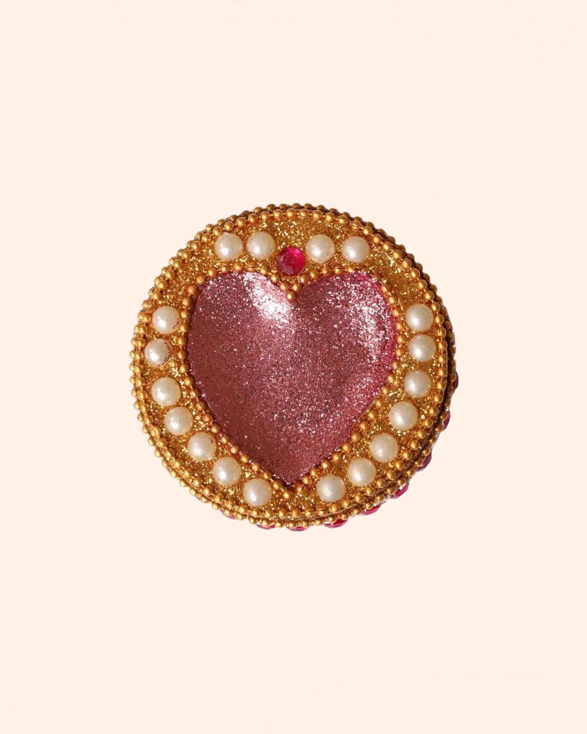 39201 boite indienne ronde coeur rose 3 