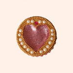 39201 boite indienne ronde coeur rose 3 