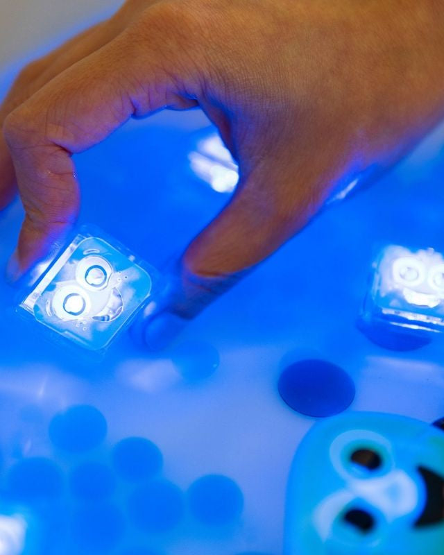 4 cubes lumineux blair bleu 3