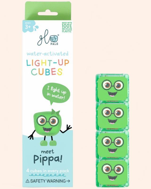 4 cubes lumineux pippa vert