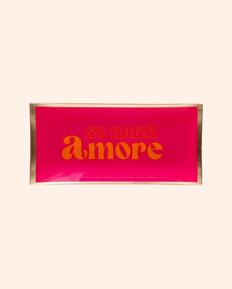 Gift Company Glasteller Love Plates So much Amore Neon Pink