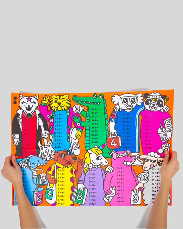 OMY school activite multiplication poster Atelier Kumo