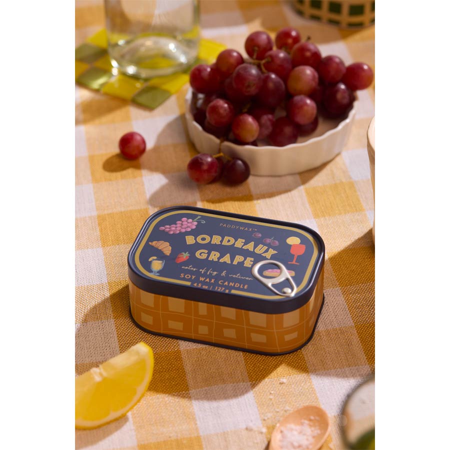 Paddywax bougie boite de conserve raisin cepage bordelais parfum figue vetiver Atelier Kumo