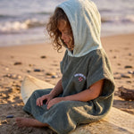 Poncho plage Poule Party Kaki