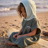 Poncho plage Poule Party Kaki