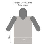 Taille Poncho court adulte 1