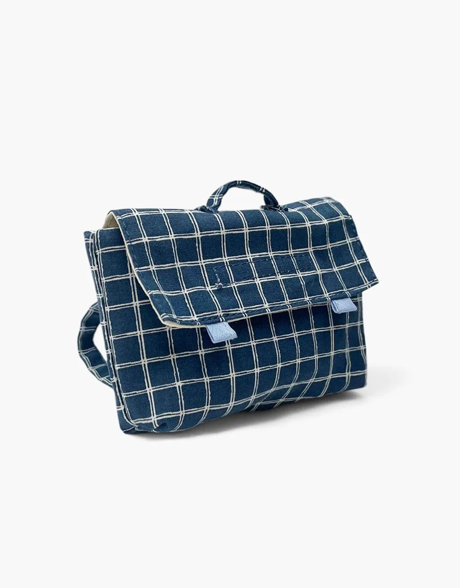 accessoires poupee made in france gordis back to school cartable bleu fonce