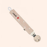 attache tetine gaze beige petits coeurs 2520 25281 2529