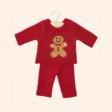 babies ensemble 2 pieces mixte en tricot pain d epice rouge