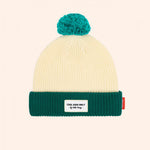bonnet colore enfants bebes avec pompon creme vert hello hossy 2