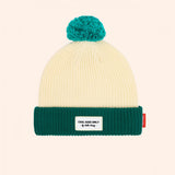 bonnet colore enfants bebes avec pompon creme vert hello hossy 2