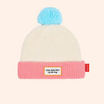 bonnet enfants bebes avec pompon cool kids only creme rose hello hossy 1