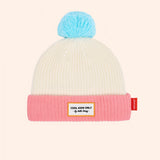 bonnet enfants bebes avec pompon cool kids only creme rose hello hossy 1