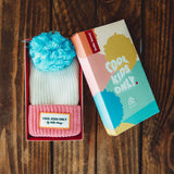 bonnet enfants bebes avec pompon doublure polaire creme rose hello hossy 1