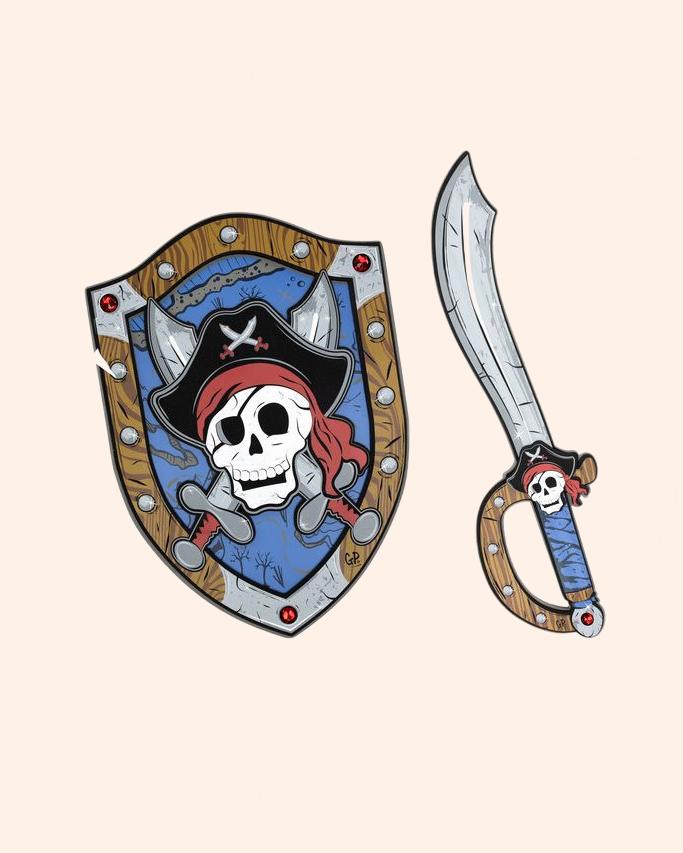 bouclier pirate captaine skully en mousse great pretenders