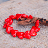 bracelet coeur rouge noeud leopard 1
