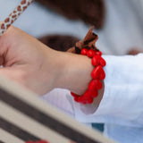 bracelet coeur rouge noeud leopard 2