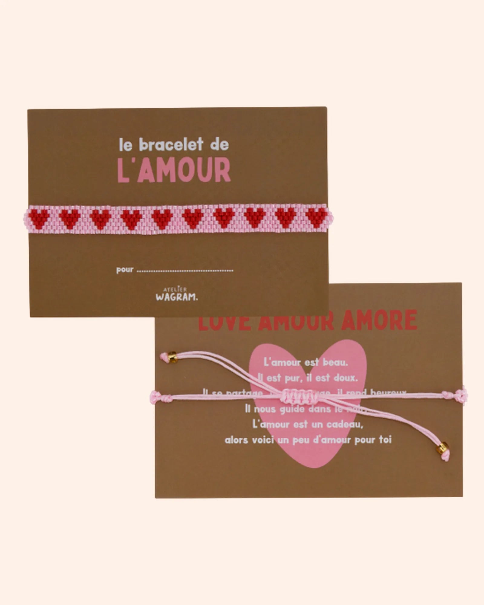 bracelet coeurs   atelier wagram   rose coeurs rouges rouge coeurs roses dore coeurs rouges dore coeurs blancs 1