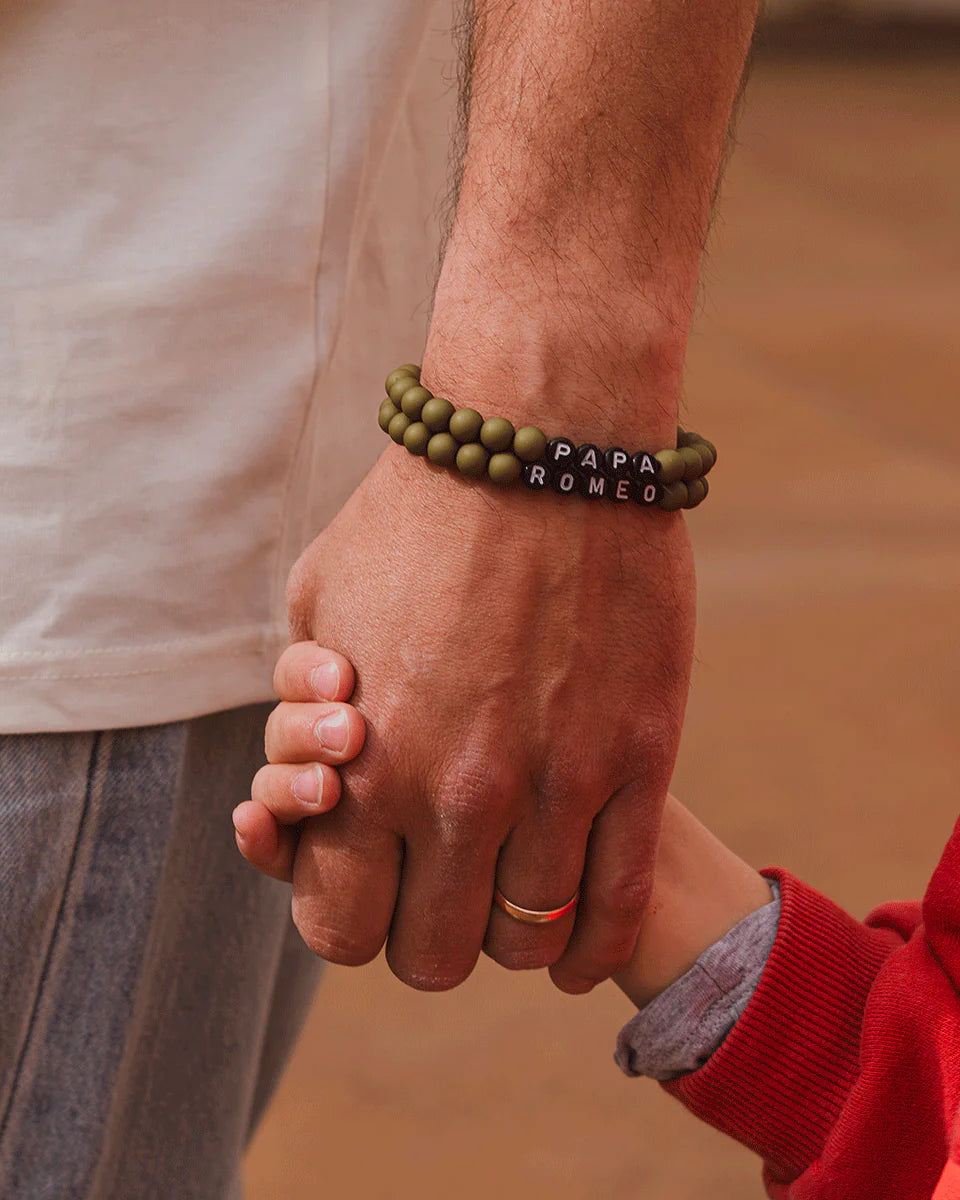 bracelet kaki homme papa personnalise 4