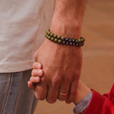 bracelet kaki homme papa personnalise 4