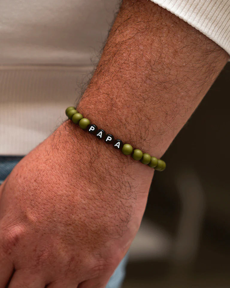 bracelet kaki homme papa personnalise 8
