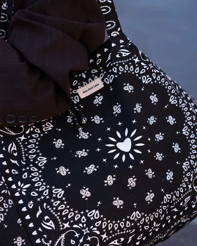 cabas xxl bandana noir 2