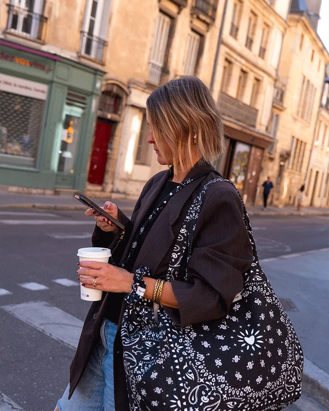 cabas xxl bandana noir 5
