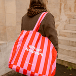 cabas xxl rayures rose rouge amour toujours 3