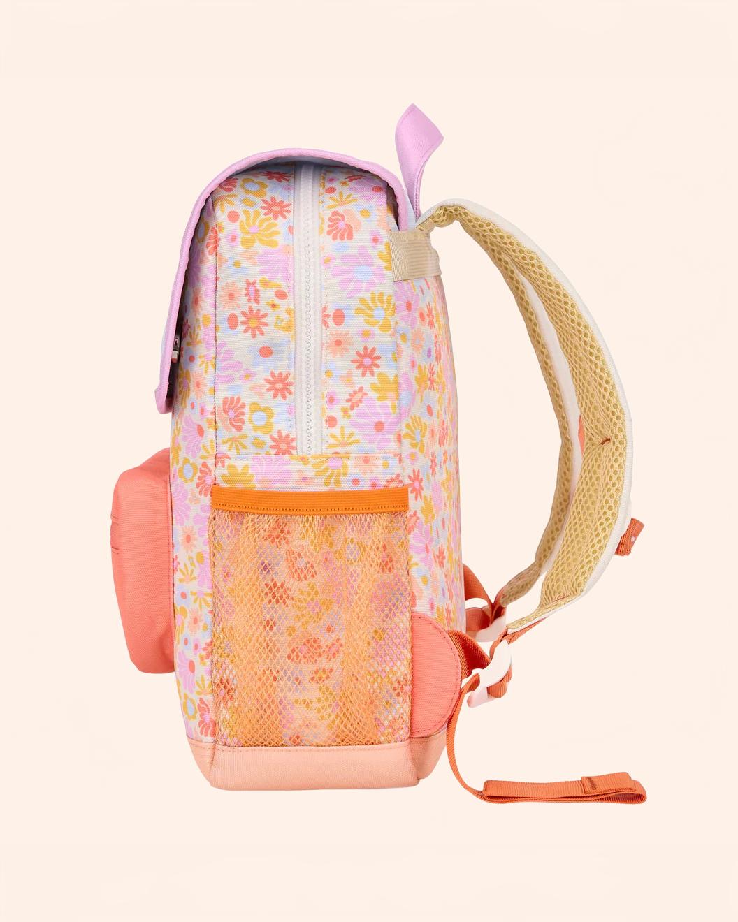cartable ecole enfants imprime fleurs format carre hello hossy