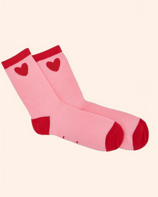 chaussettes adulte rose rouge 20 282 29