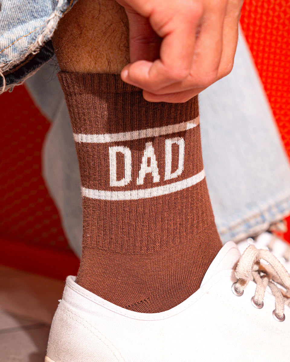 chaussettes marron homme papa best dad 5