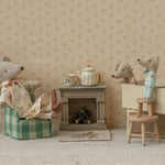 cheminee miniature vintage pour souris maileg gris clair