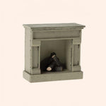 cheminee miniature vintage pour souris maileg gris clair