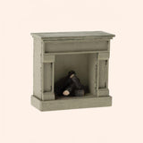 cheminee miniature vintage pour souris maileg gris clair