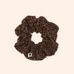 chouchou gaze leopard marron