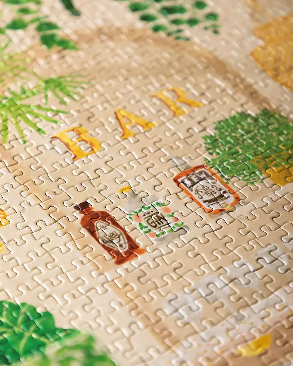 cocktail bar jigsaw puzzle illustration