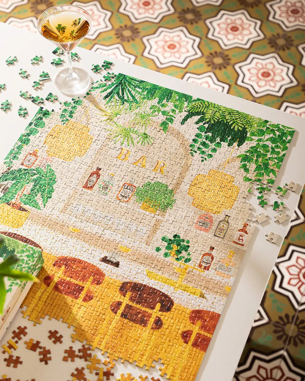 cocktail bar jigsaw puzzle overhead