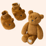 coffret naissance peluche chaussons ours