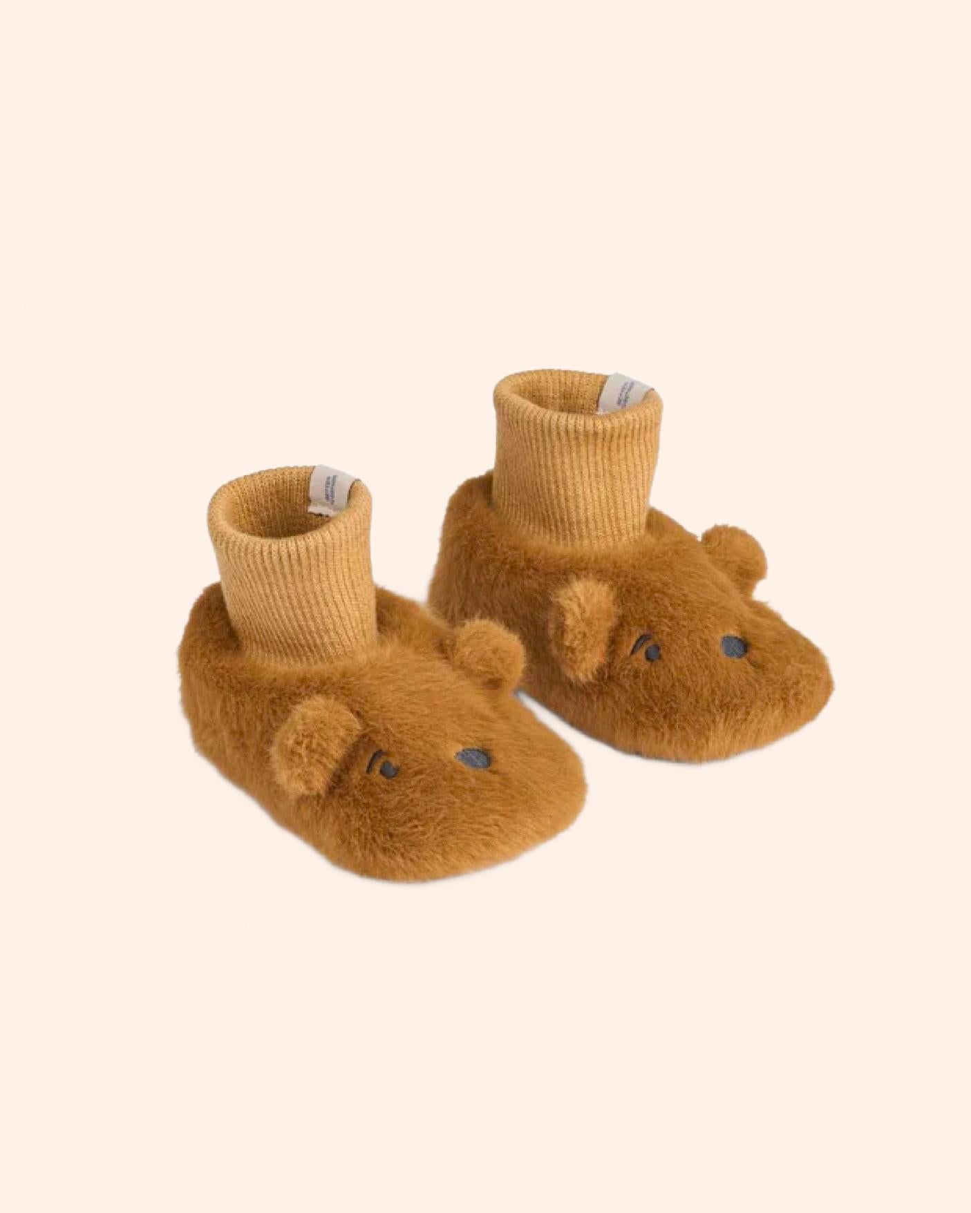 coffret naissance peluche chaussons ours