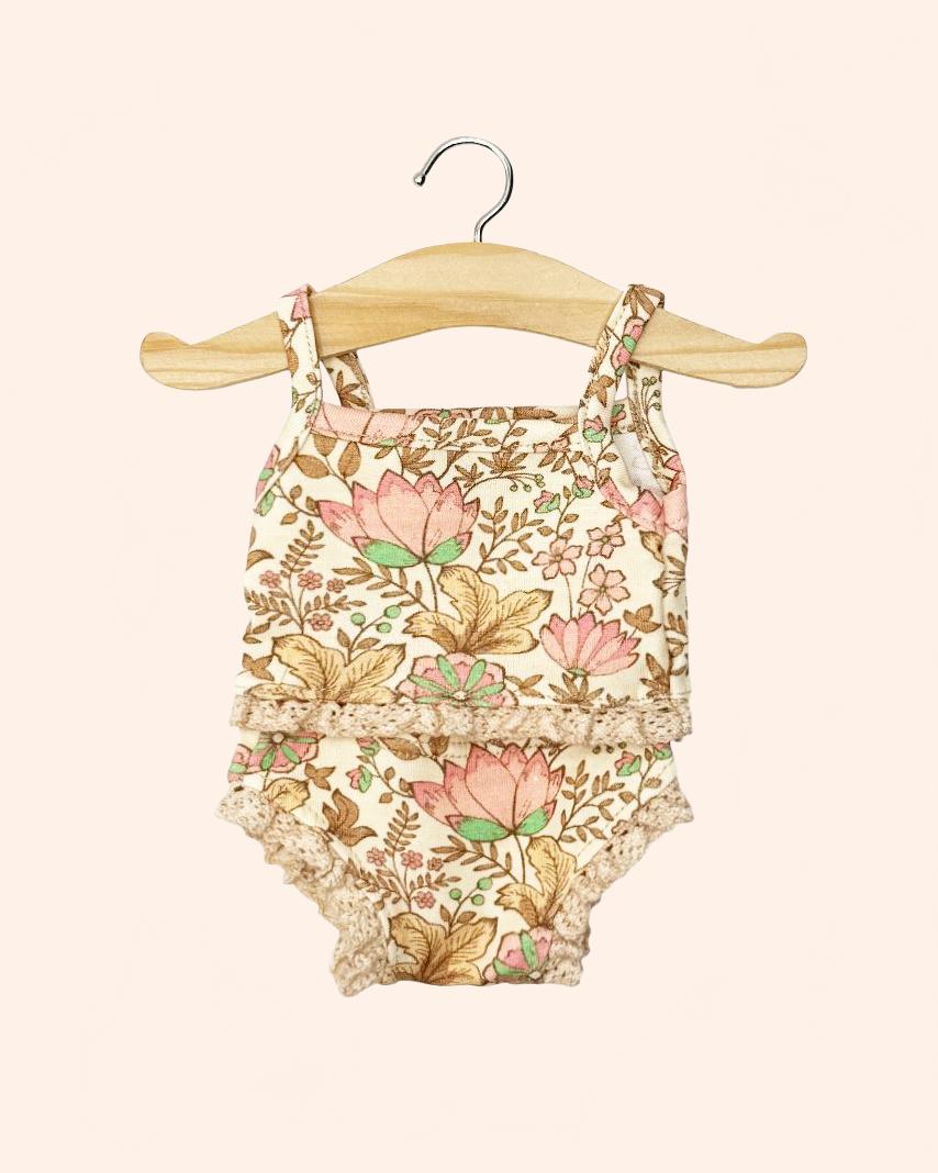 dressing poupee made in france gordis ptits basiques dessous fille a dentelle en coton indienne rosee