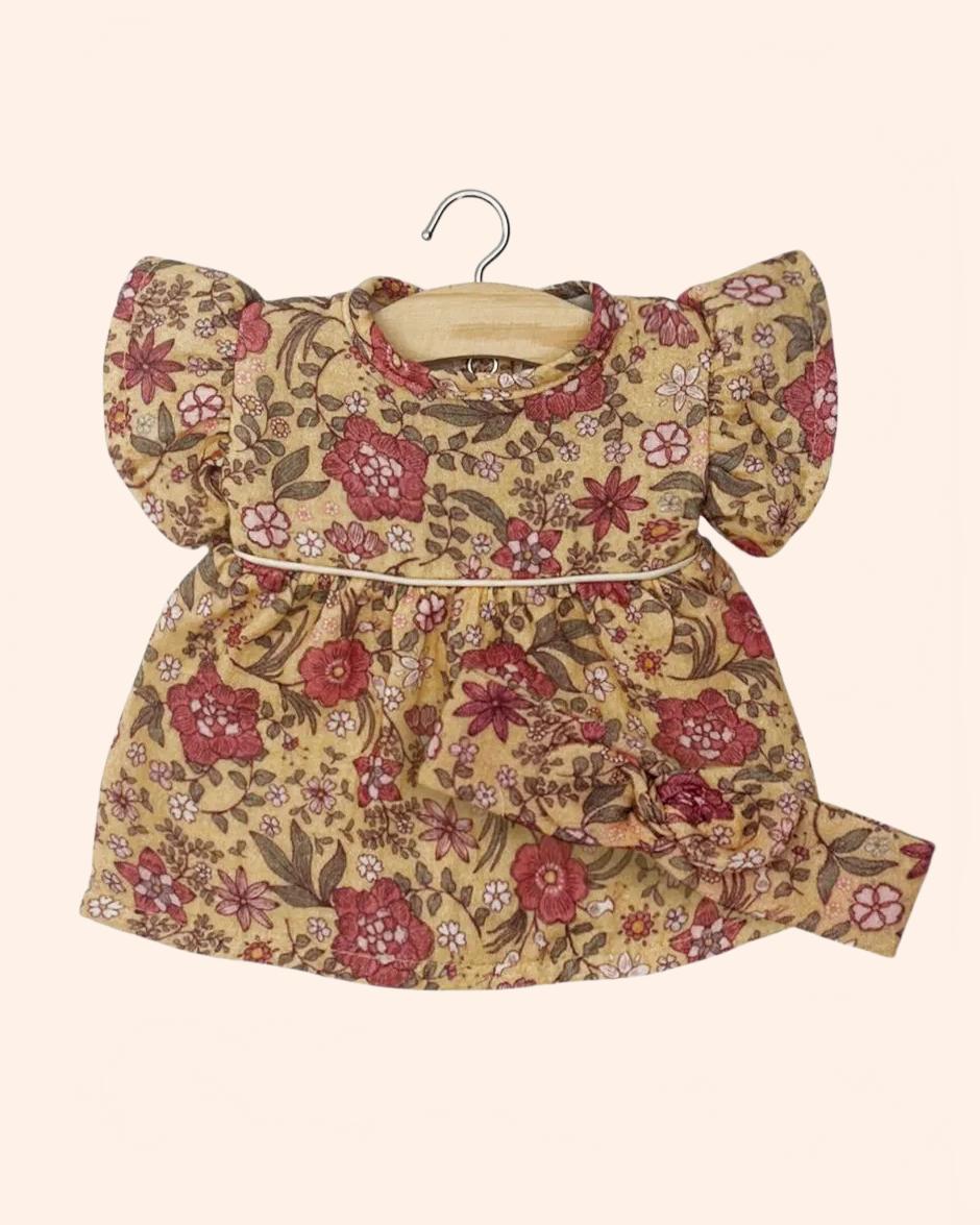 dressing poupee made in france gordis robe daisy et headband en gaze de coton bal dautomne